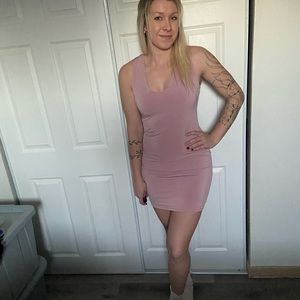 Pink strapy bodycon